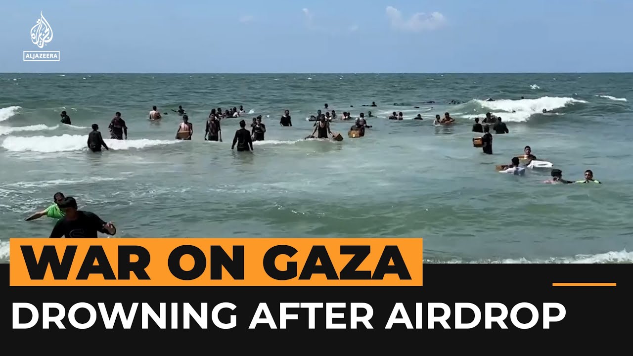 غرق رجل فلسطيني أثناء محاولته جمع مساعدات من البحر في غزة
