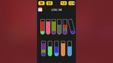 water sort level 108 | colour puzzle gameplay walkthrough solution