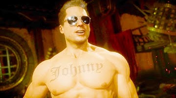 Mortal Kombat 11 PC - Johnny Cage MK2 Costume Performs Intro Dialogues Vs All MK11 Characters