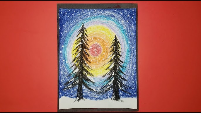 Winter Landscape Art Project for Kids – Art is Basic