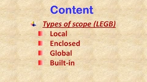 TN 12th computer science, Chapter - 3 Scoping(part 2)LEGB rule