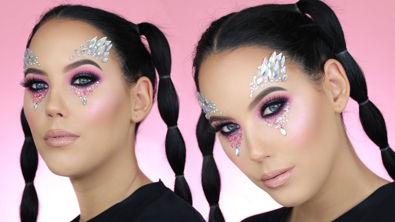 FESTIVAL MAKEUP TUTORIAL Smokey Diamonds YouTube