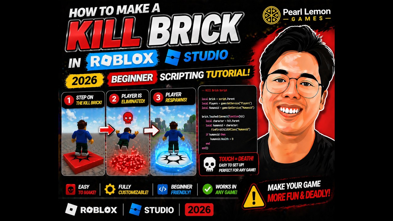 How To Make A Kill Brick In Roblox Studio 2026 Beginner Roblox 