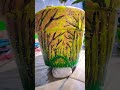 Acrylic Painting on a clay pot | Pottery Art