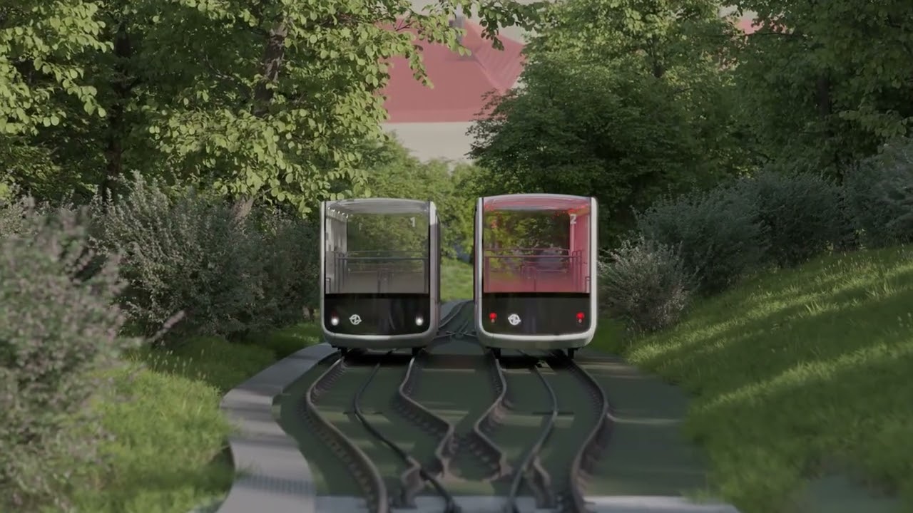 Návrh vozů lanové dráhy na Petřín: Anna Marešová Designers