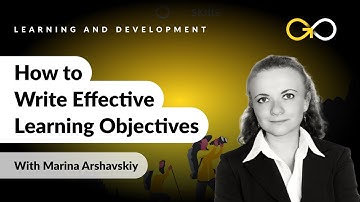 How to Write Effective Learning Objectives