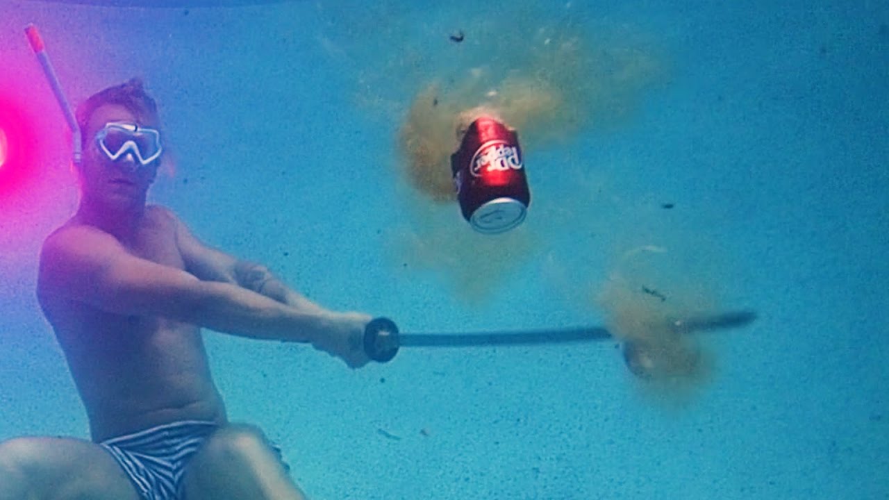 Slicing Coke Can Underwater!