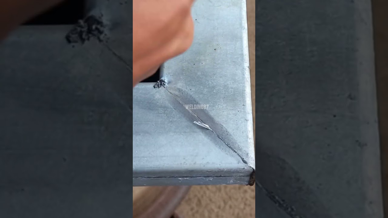 do not do this on 90 degree galvanized iron welding