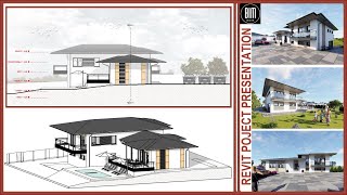 REVIT  ELEVATION VIEW PRESENTATION USING ANOTHER PROJECT'S IMAGE AS A BACKGROUND