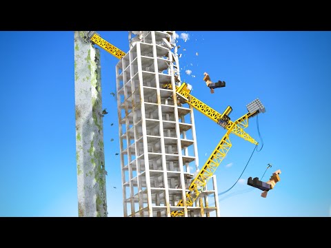 Realistic Tower Crane Collapse | Teardown