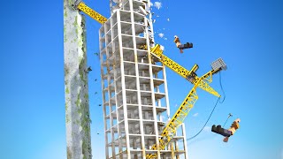 Realistic Tower Crane Collapse | Teardown