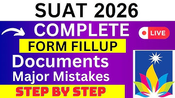 SUAT 2026 Application Form - SUAT Registration 2026 | How To Fill Sharda University 2026 Form