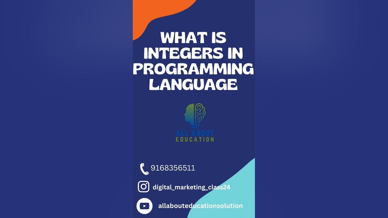 what is integers | Integer in programming language #integer - YouTube