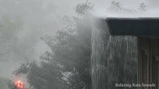 Goodbye Stress to Sleep Instantly With Terrible Heavy Rain & Roaring Thunder Rumbles