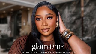 Soft Glam Using the NEW Morphe Dazzling Metallics Collection 🤎✨ | Tamara Renaye screenshot 1