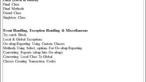 sap oops training | top sap oops abap online training |  sap oops abap | SAP IDES TRAINING