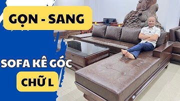 Bàn Giao Sofa Góc L Gỗ Sồi Nga | Sofa Góc L Phòng Nhỏ