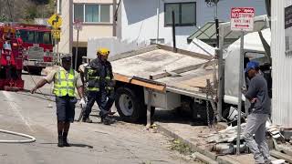 Truck into Building - Pacific Palisades Physical Rescue
