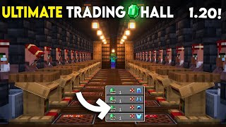 Minecraft Mega Villagers Trading Hall Tutorial | 1 Emerald Villagers Trading Hall 1.20 