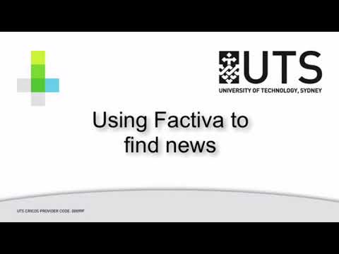 Using Factiva to find News Articles