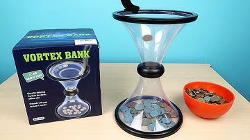Creative Vortex Money Bank Defy Gravity Piggy Bank Funnel Shape Coin Bank