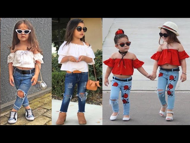 Jeans top for girls 2020 | Crop tops designs for girl kids | New tops for  girls - YouTube