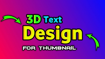How to make 3d text thumbnail | youtube thumbnail tutorial