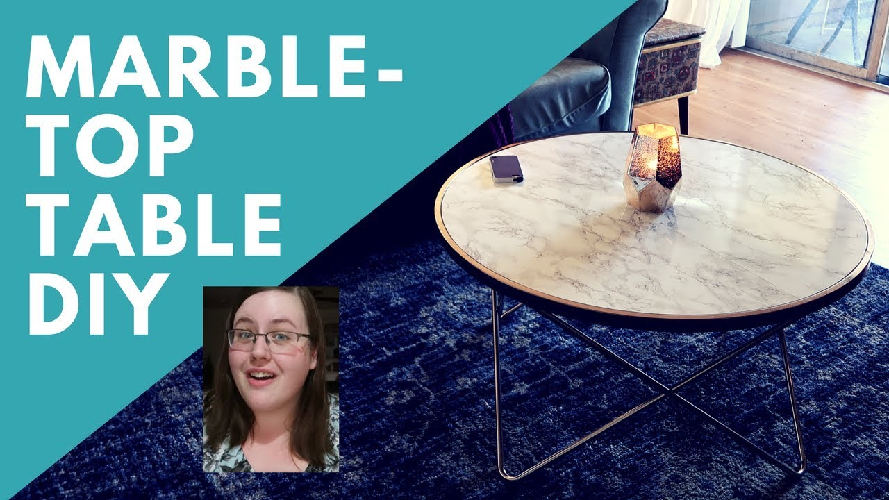 DIY Marble Top Table Easy and under 10! YouTube