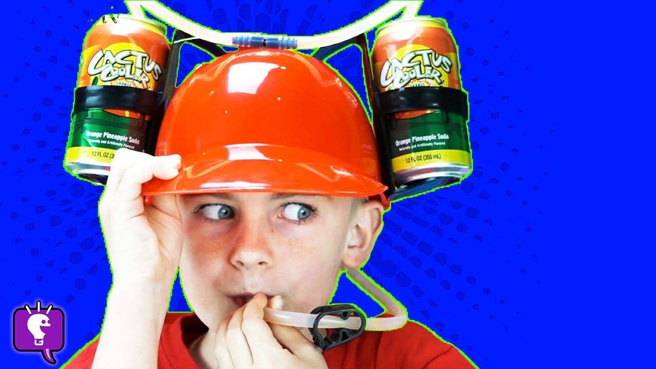 DRINK HAT and STRAW GLASSES Toy Review with HobbyKidsTV 