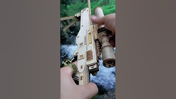 Creative 3D Wooden AWM Puzzle Model Kit, DIY AWM Assembled Model kit with Paper Soft Bullets