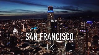 San Francisco Downtown at Night in 4K Ultra HD (DJI Mavic Pro Platinum Drone)