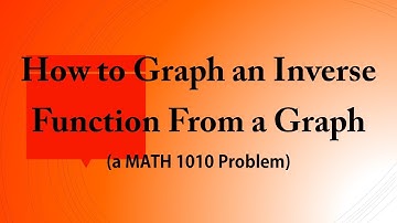 How to Graph an Inverse Function From a Graph (a MATH 1010 Problem)