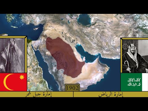 خريطة تاريخ الحرب السعودية الراشدية 1902م 1907م كل شهر