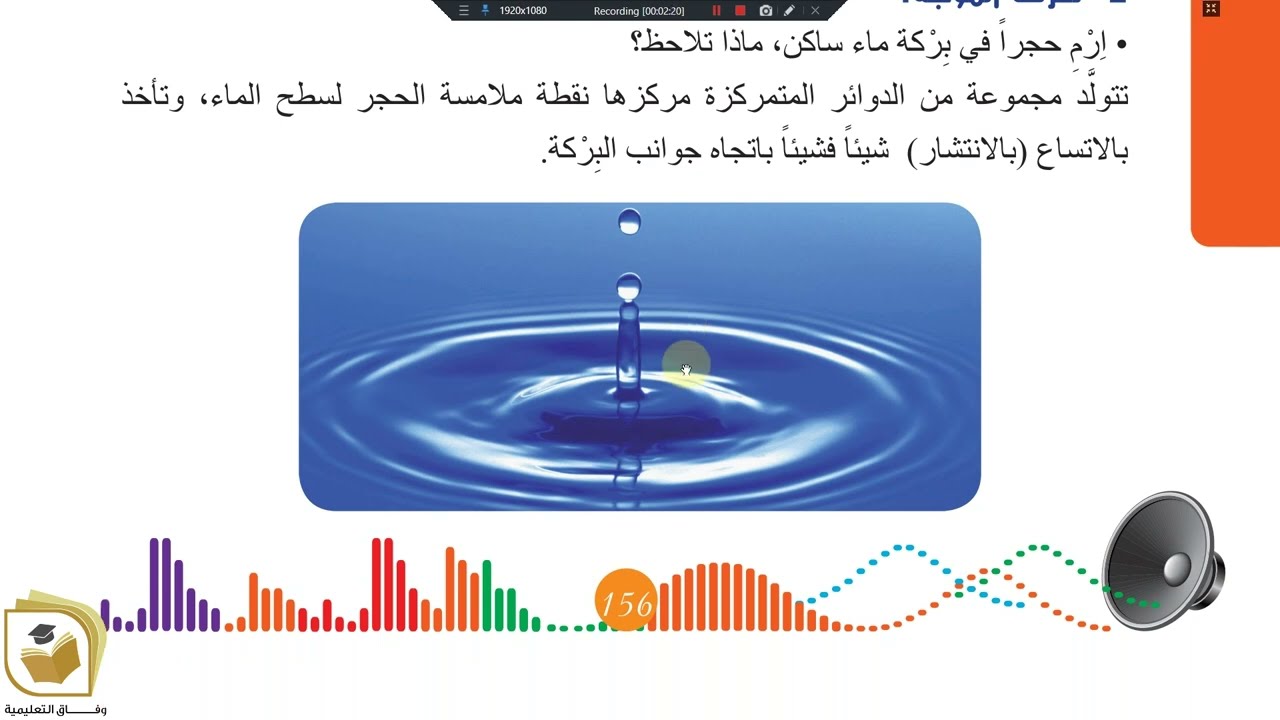 الكيمياء - الصف التاسع الوحدة 4 الدرس 2 الاهنزازات والأمواج الأمواج