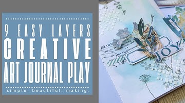 Mixed Media Art Journal Page Start to Finish | 9 Easy Layers for Creative Play
