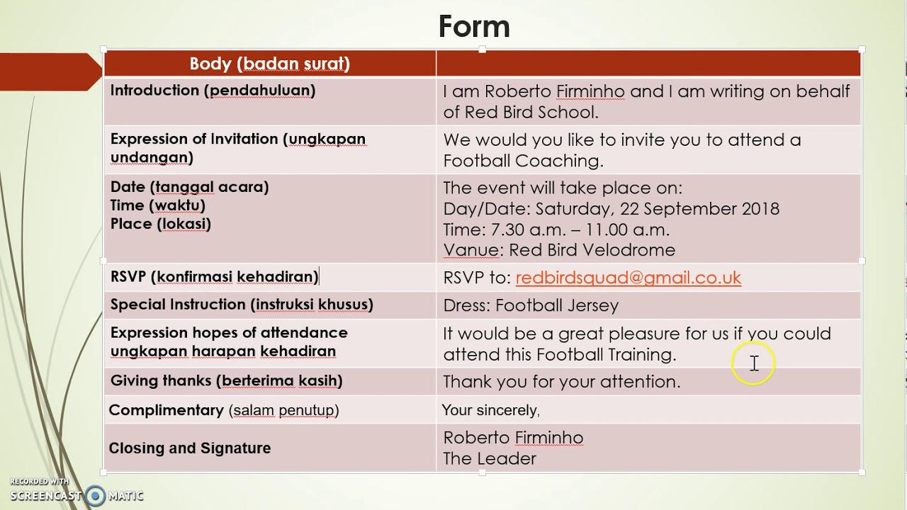 Invitation Letter - YouTube