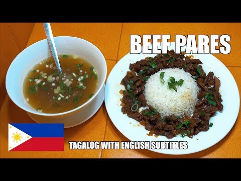 BEEF PARES - Pinoy Beef Pares - Filipino Beef & Soup - Tagalog Videos - Philippines food