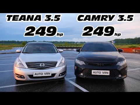 ГОНКА. CAMRY 3.5 vs TEANA 3.5 ГОНКА. КАМРИ 3.5 vs ТЕАНА 3.5 vs CARINA 3S-GTE!!!