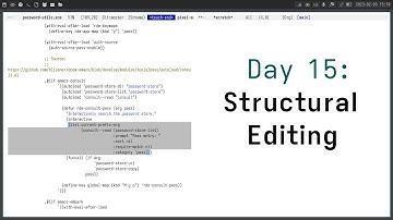 Day 15: Structural Editing - Road to FOSS Business