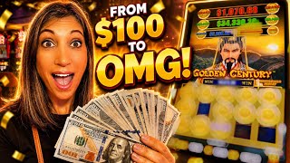 SHOCKING! 😮 From $100 to MASSIVE JACKPOT on Dragon Link slot machine