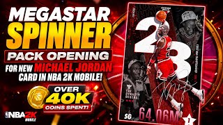 NEW MICHAEL JORDAN MEGASTAR SPINNER PACK OPENING! 🔥 40,000+ COINS SPENT! | NBA 2K Mobile screenshot 3