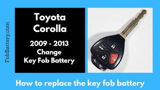 Toyota Corolla Key Fob Battery Replacement (2009  2013)