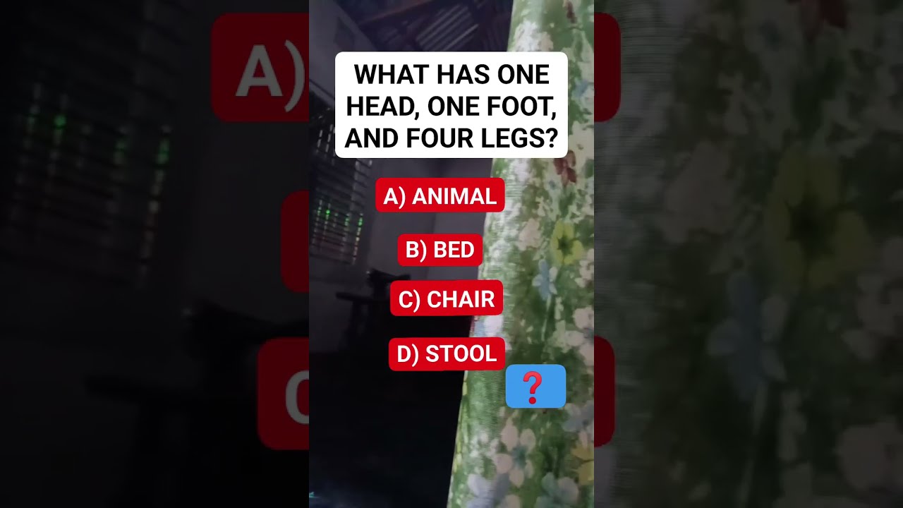 What Has One Head Foot And Four Legs Brainteaser Puzzle Reels Riddle