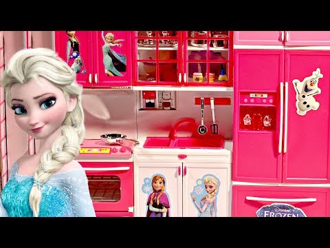 FROZEN ELSA ANNA Toy Kitchen Set Come Play With Me - Kids Play Time Tv