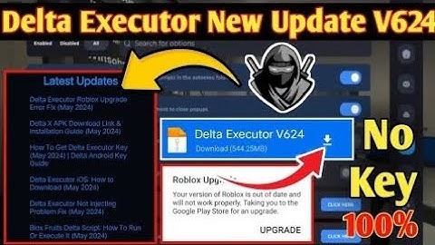 Delta Executor Mobile v624 New Update Working | No Key Script | Tutorial Anti Ban