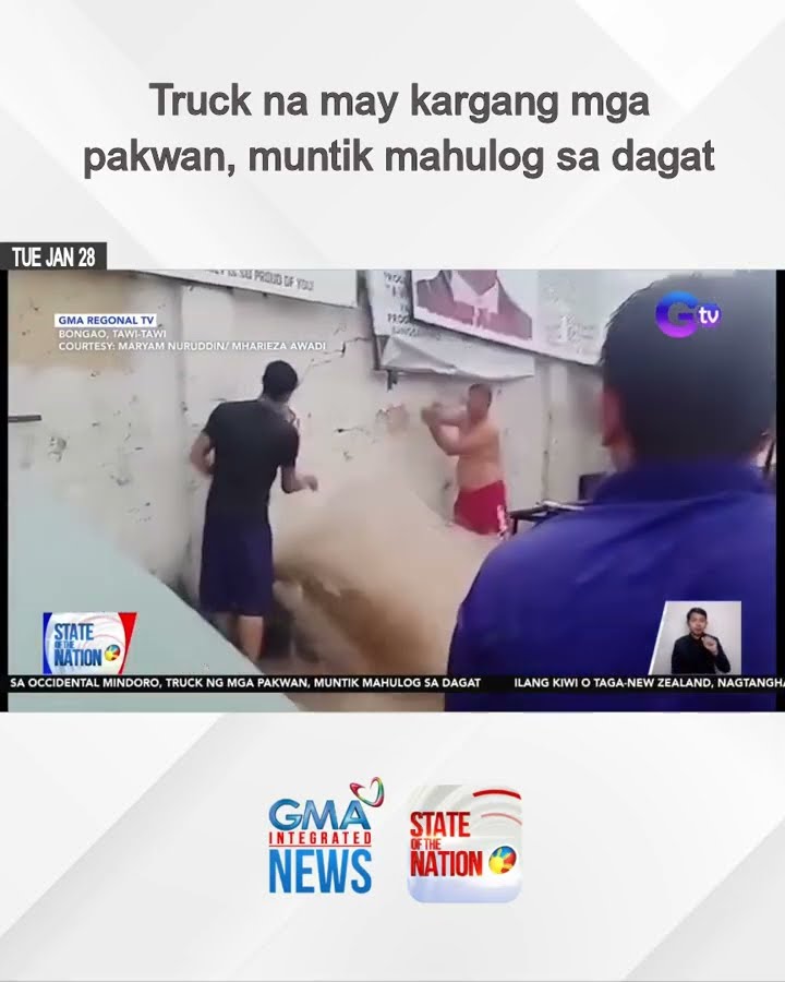 Truck na may kargang mga pakwan, muntik mahulog sa dagat | SONA