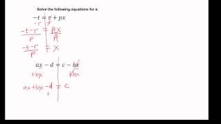 A1U2 Lesson 6 Literal Equations