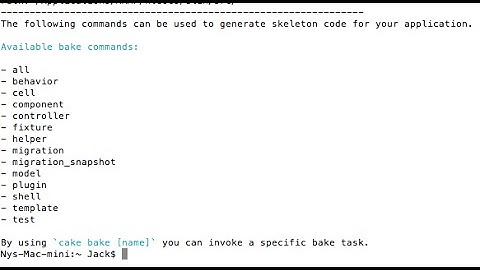 console cakephp3 on iMac