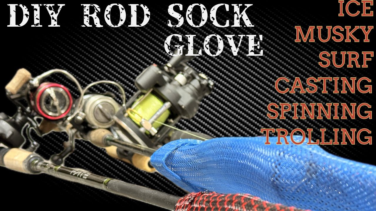 DIY Rod Sock or Glove - How to make a Homemade Protective Rod Glove -  Protect your Fishing Rods! 