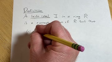 Definition of a Left Ideal in a Ring